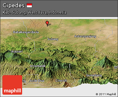Satellite Panoramic Map of Cipedes