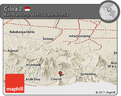 Shaded Relief Panoramic Map of Ciloa 2
