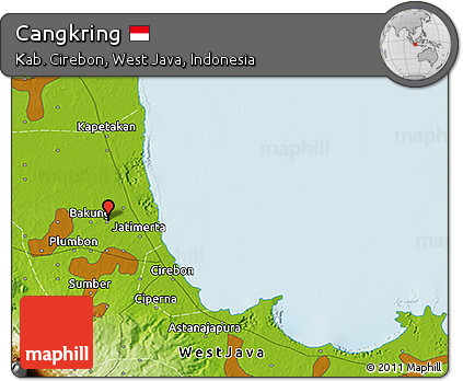Physical 3D Map of Cangkring