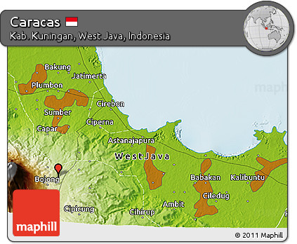 Physical 3D Map of Caracas