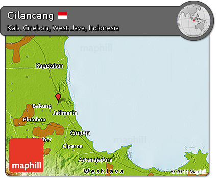 Physical 3D Map of Cilancang
