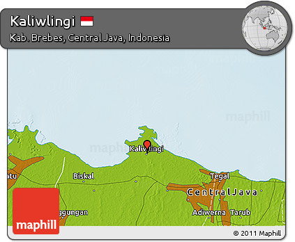 Physical 3D Map of Kaliwlingi