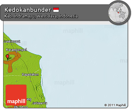 Physical 3D Map of Kedokanbunder