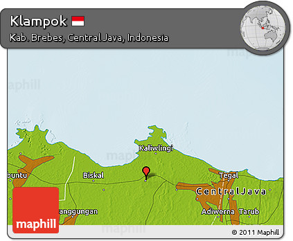Physical 3D Map of Klampok