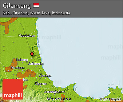 Physical 3D Map of Cilancang
