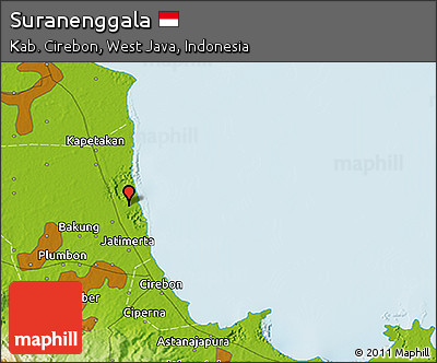 Physical 3D Map of Suranenggala