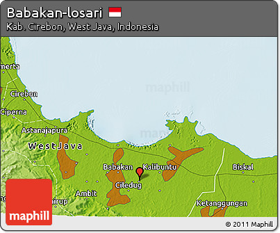 Physical 3D Map of Babakan-losari