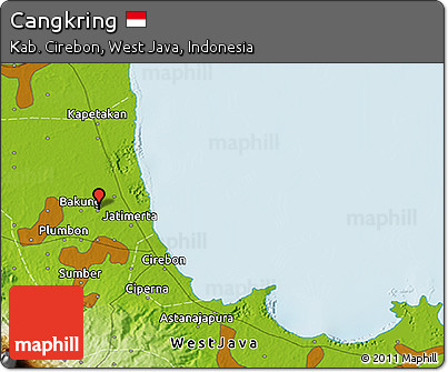 Physical 3D Map of Cangkring