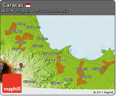 Physical 3D Map of Caracas