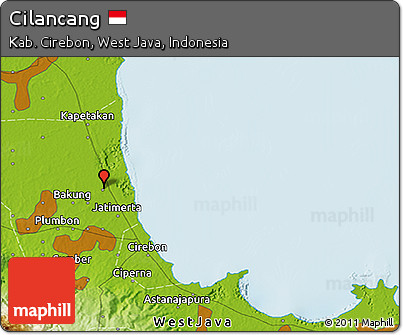 Physical 3D Map of Cilancang