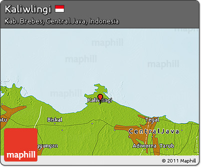 Physical 3D Map of Kaliwlingi