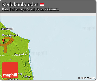 Physical 3D Map of Kedokanbunder