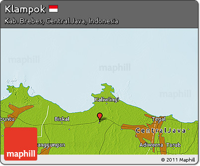 Physical 3D Map of Klampok