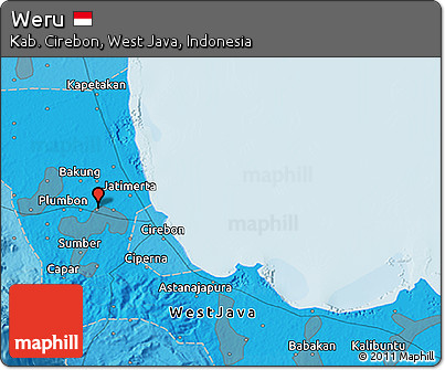 Political 3D Map of Weru