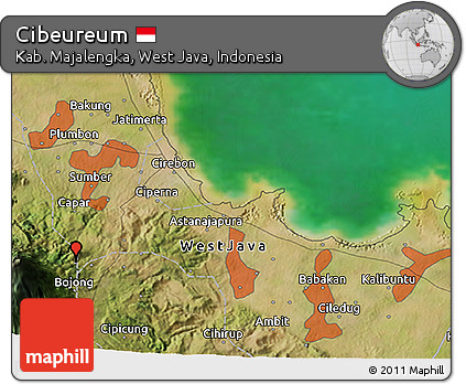 Satellite 3D Map of Cibeureum