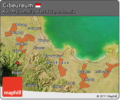Satellite 3D Map of Cibeureum