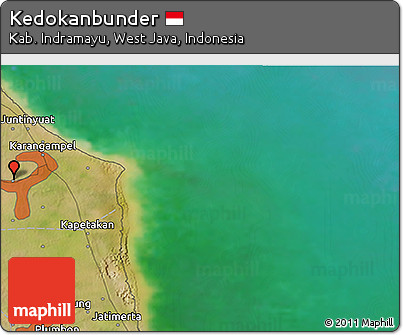 Satellite 3D Map of Kedokanbunder
