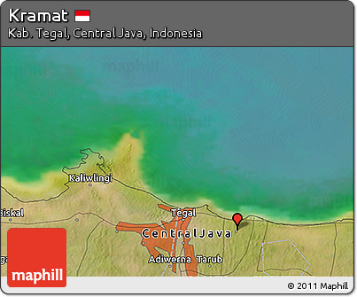 Satellite 3D Map of Kramat