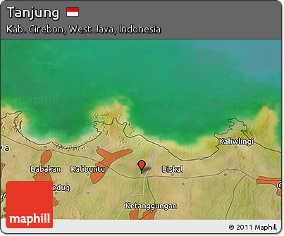 Satellite 3D Map of Tanjung