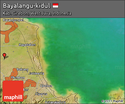 Satellite 3D Map of Bayalangu-kidul