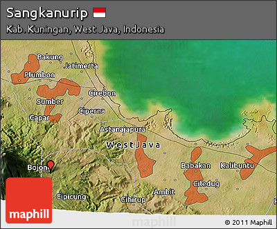 Satellite 3D Map of Sangkanurip