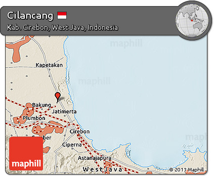 Shaded Relief 3D Map of Cilancang