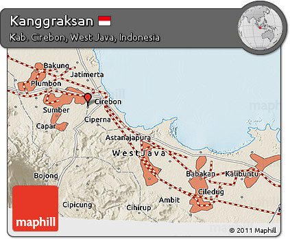 Shaded Relief 3D Map of Kanggraksan