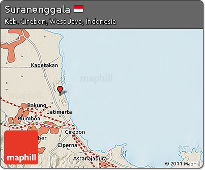 Shaded Relief 3D Map of Suranenggala