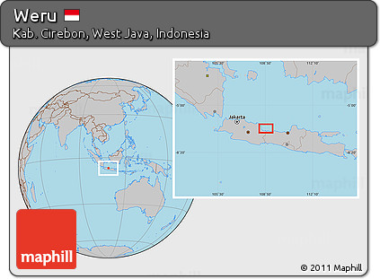 Gray Location Map of Weru
