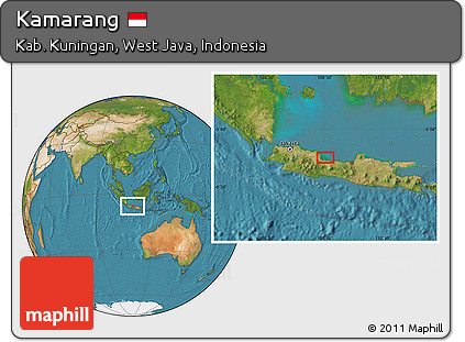 Satellite Location Map of Kamarang