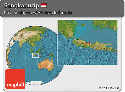 Satellite Location Map of Sangkanurip