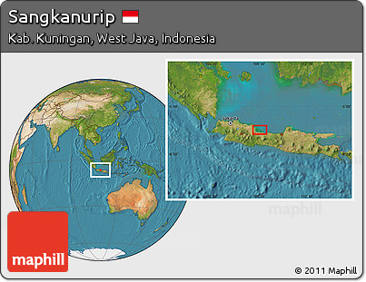 Satellite Location Map of Sangkanurip