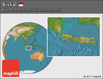 Satellite Location Map of Biskal