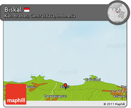 Physical Panoramic Map of Biskal