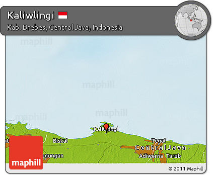 Physical Panoramic Map of Kaliwlingi