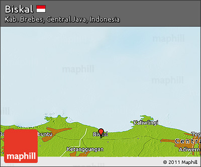 Physical Panoramic Map of Biskal