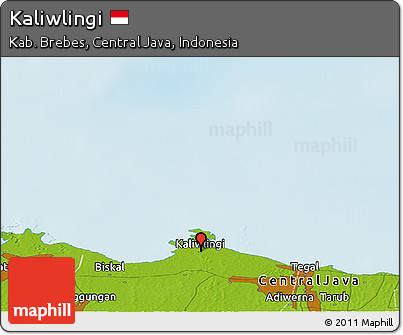 Physical Panoramic Map of Kaliwlingi