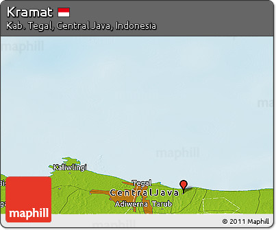 Physical Panoramic Map of Kramat