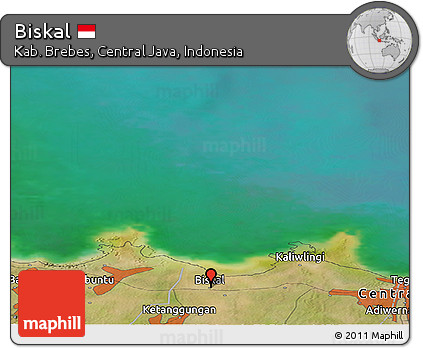 Satellite Panoramic Map of Biskal