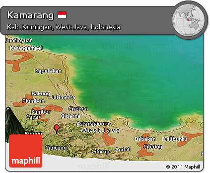 Satellite Panoramic Map of Kamarang