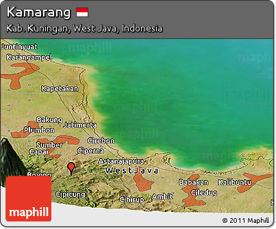 Satellite Panoramic Map of Kamarang