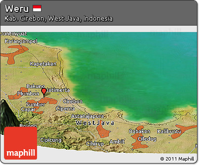 Satellite Panoramic Map of Weru