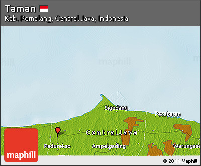 Physical 3D Map of Taman