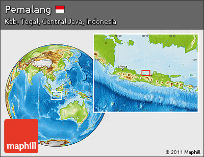 Physical Location Map of Pemalang