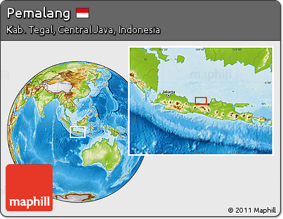 Physical Location Map of Pemalang