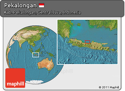 Satellite Location Map of Pekalongan