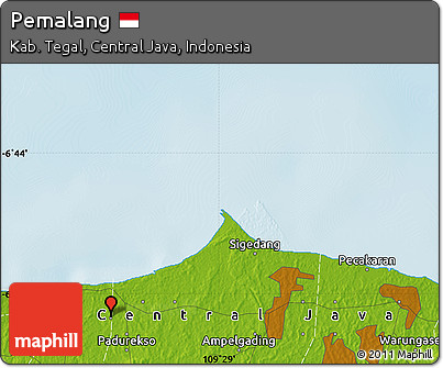 Physical Map of Pemalang