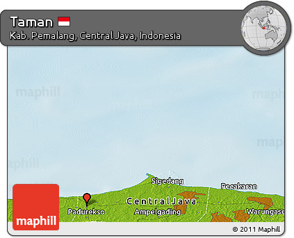 Physical Panoramic Map of Taman