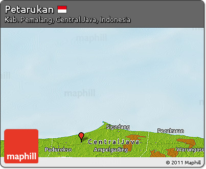 Physical Panoramic Map of Petarukan