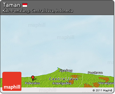 Physical Panoramic Map of Taman